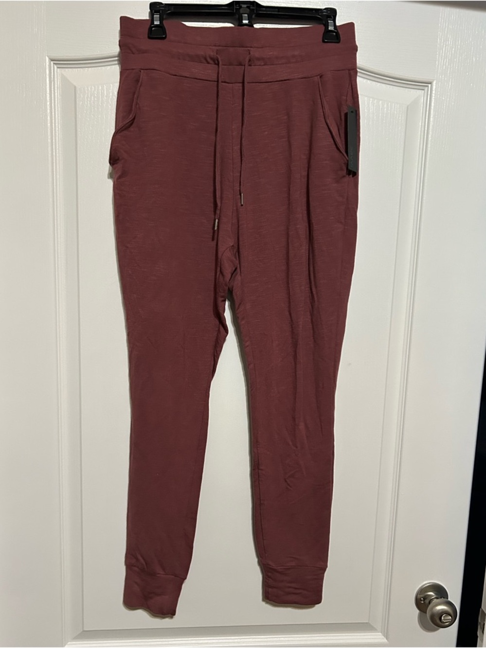 Women's Maroon Drawstring Joggers - Savvi